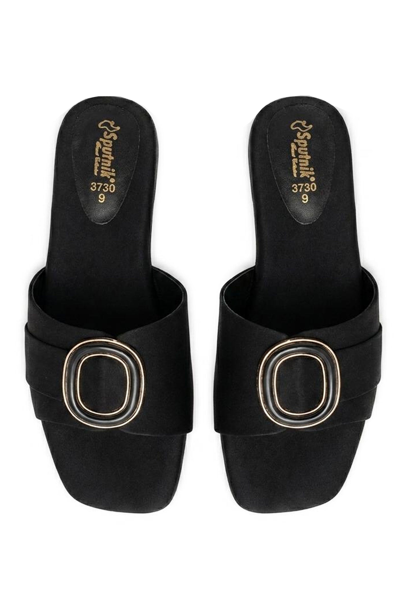 Black Flat Slipper L02907/002