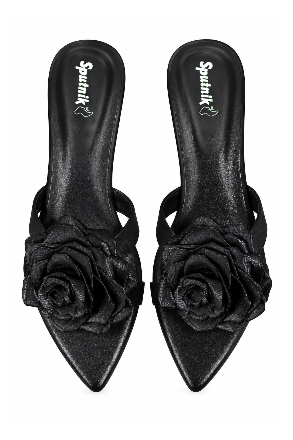 Black Flat Slipper L02214/002
