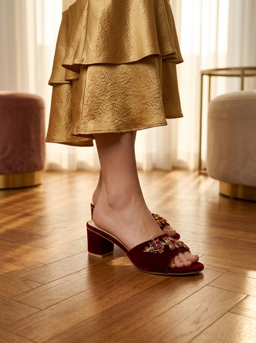 Maroon Suede Fancy H02415/17s