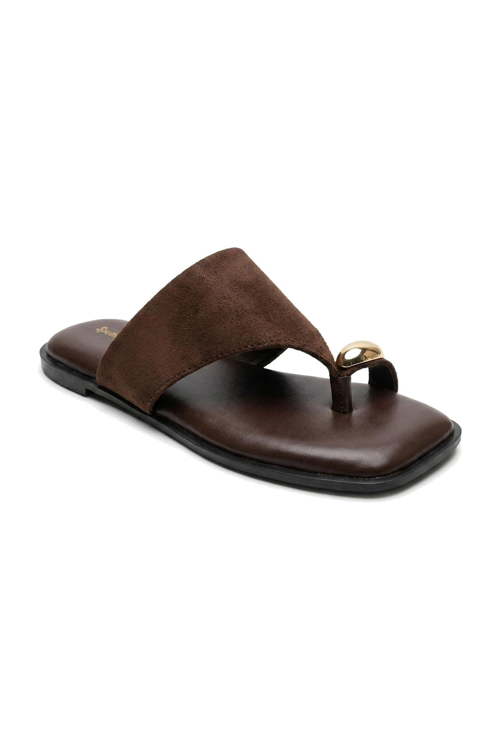 Brown Suede Flat Slipper L03280/1s0