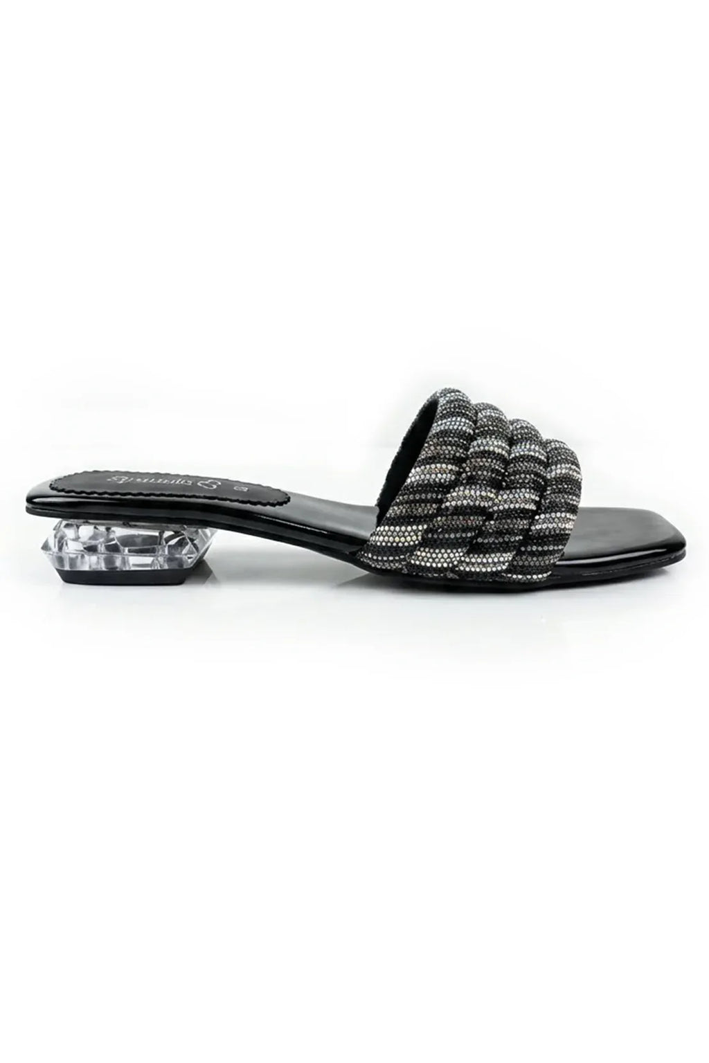 Black Flat Slipper L02209/002 - Sputnik Footwear