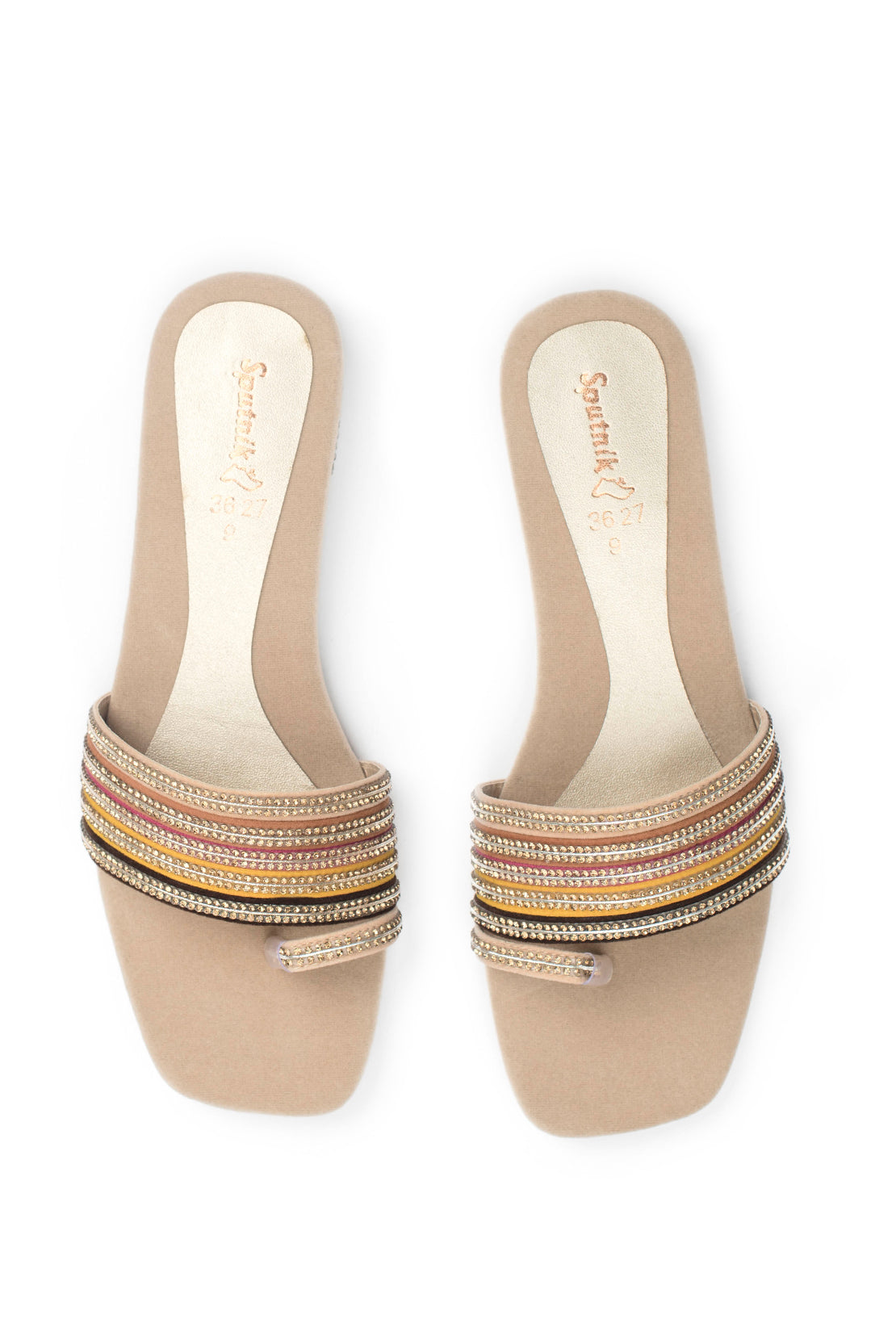 Fawn Multi Flat Slipper G02202/06M