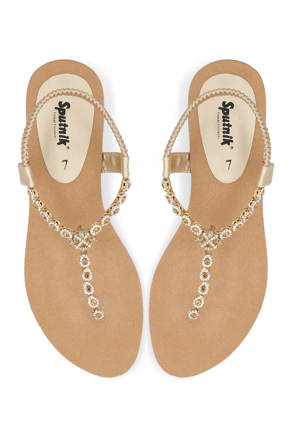 Golden Flat Sandal G02283/011