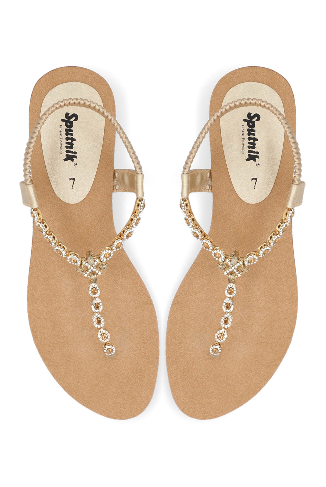 Golden Flat Sandal G02283/011