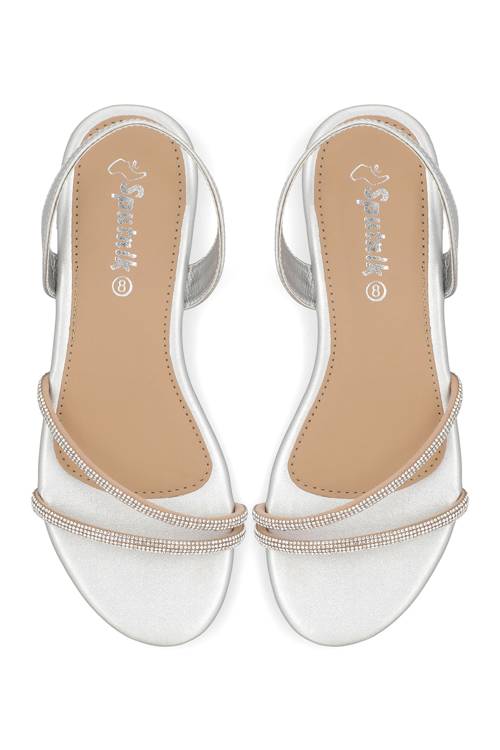 Silver Flat Sandal G02287/010