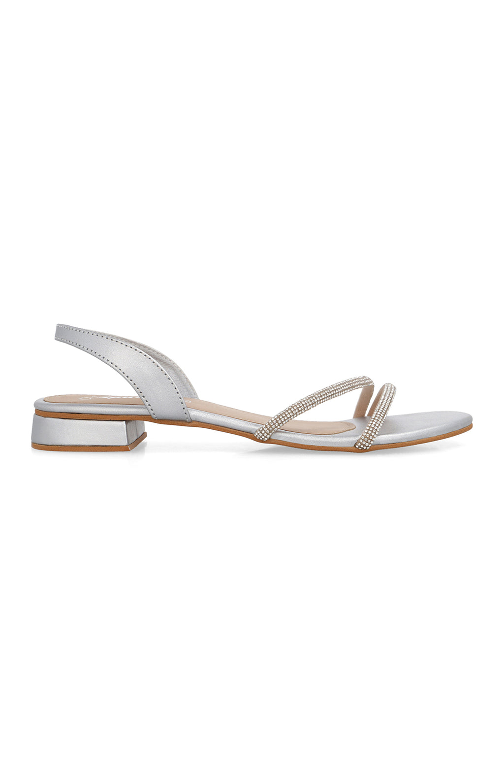 Silver Flat Sandal G02287/010
