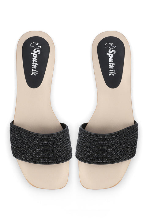 Black Flat Slipper G03219/002
