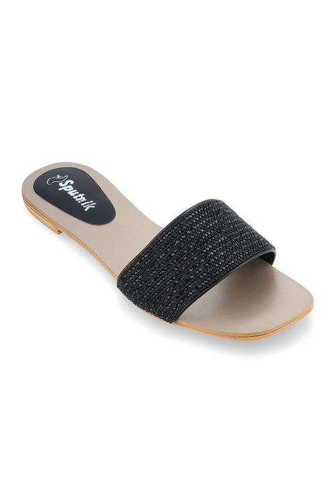 Black Flat Slipper G03219/002