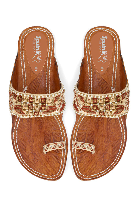 Brown Flat Slipper H02126/001