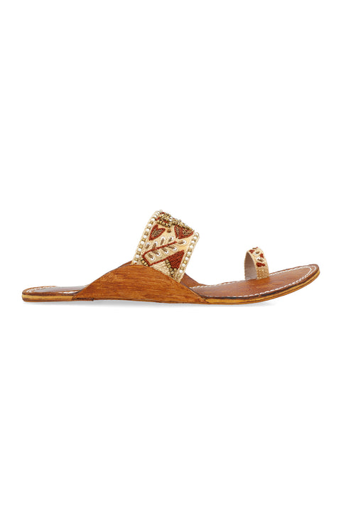 Brown Flat Slipper H02126/001