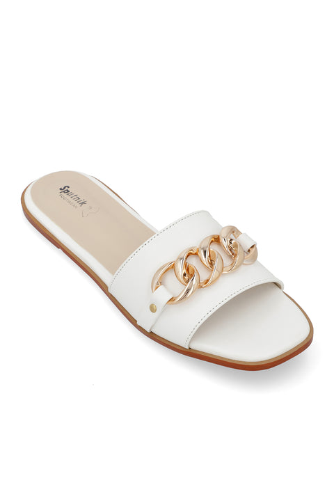 White Flat Slipper H02184/003