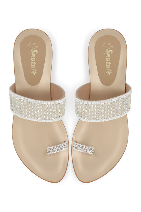 Fawn Flat Slipper H02218/006