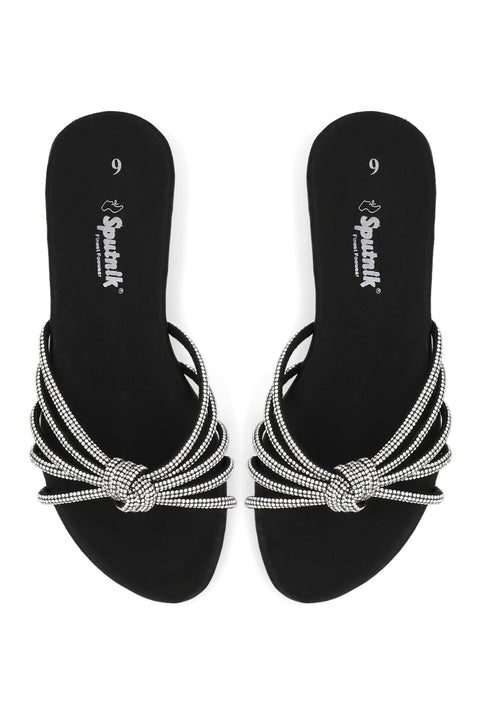 Black Flat Slipper H02250/002