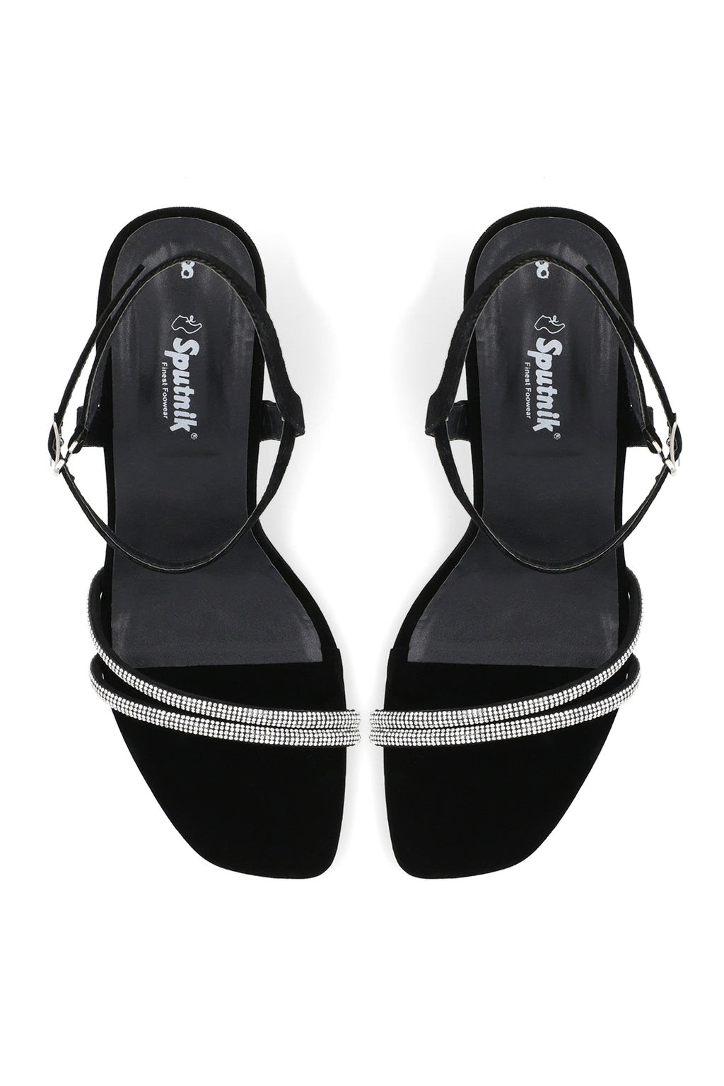 Black Suede Fancy Sandal HH3492/2s0