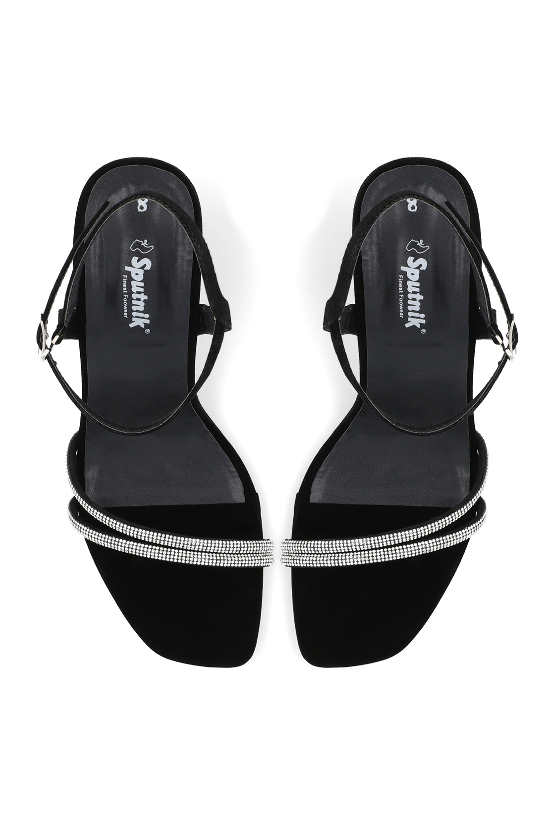 Black Suede Fancy Sandal HH3492/2s0