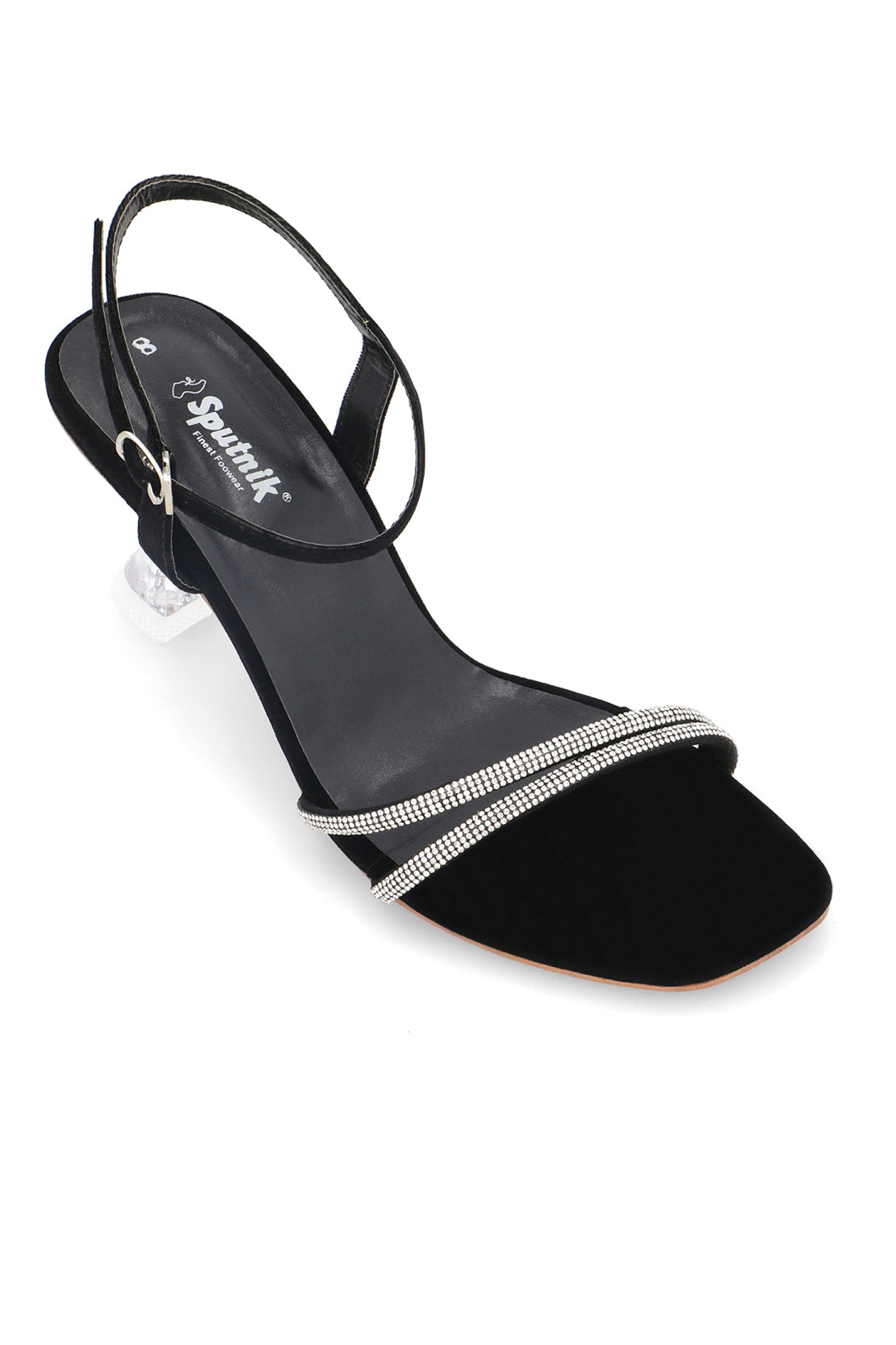 Black Suede Fancy Sandal HH3492/2s0