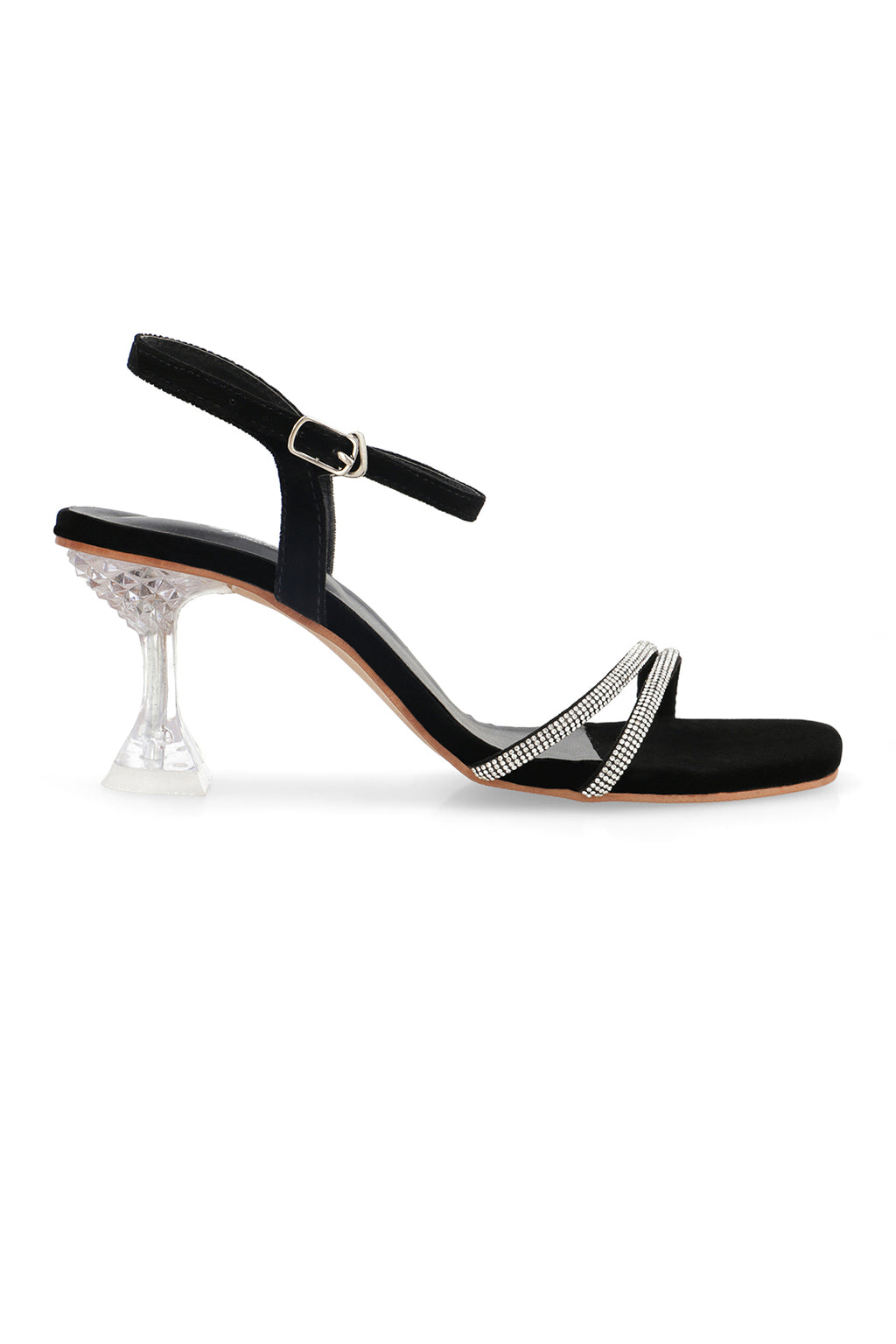 Black Suede Fancy Sandal HH3492/2s0