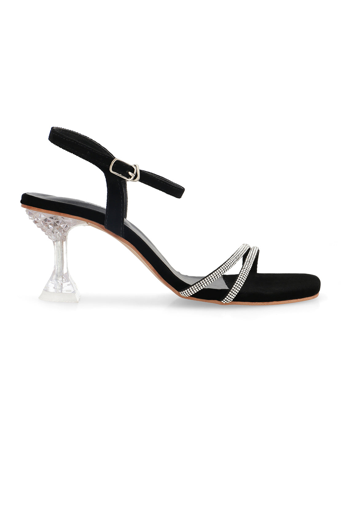 Black Suede Fancy Sandal HH3492/2s0