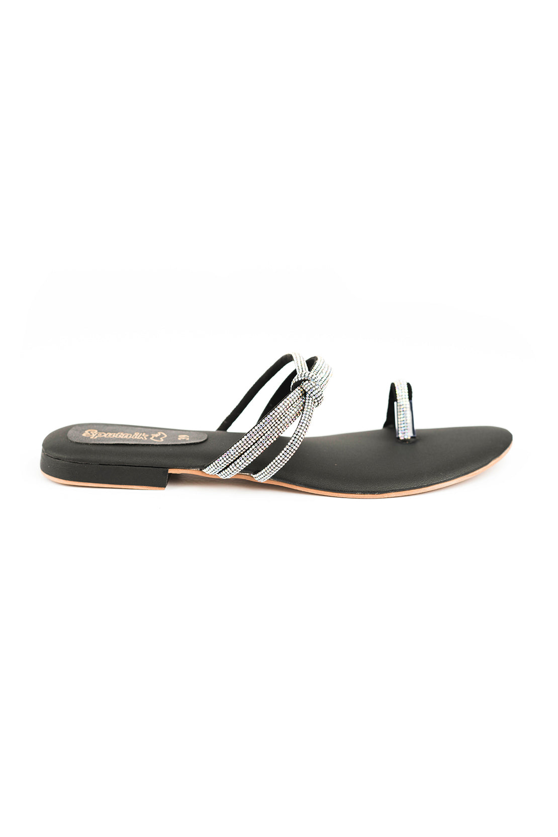 Black Flat Slipper J02215/002