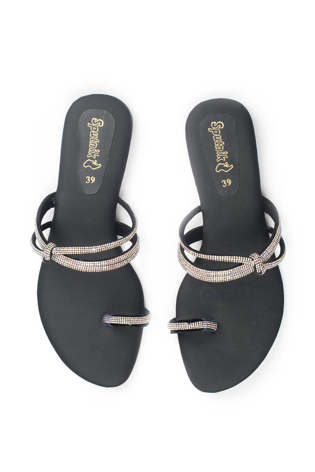 Black Flat Slipper J02215/002