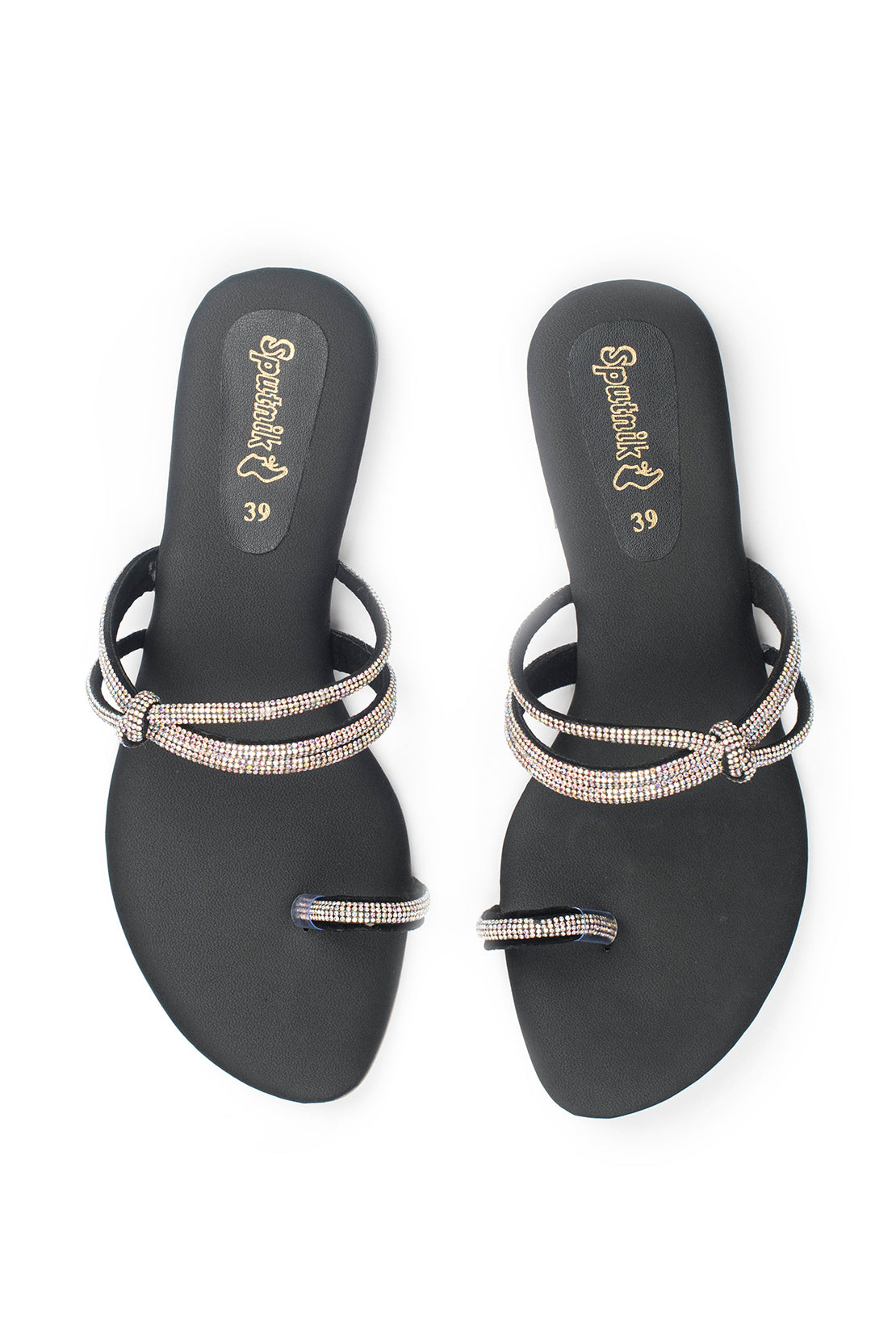 Black Flat Slipper J02215/002